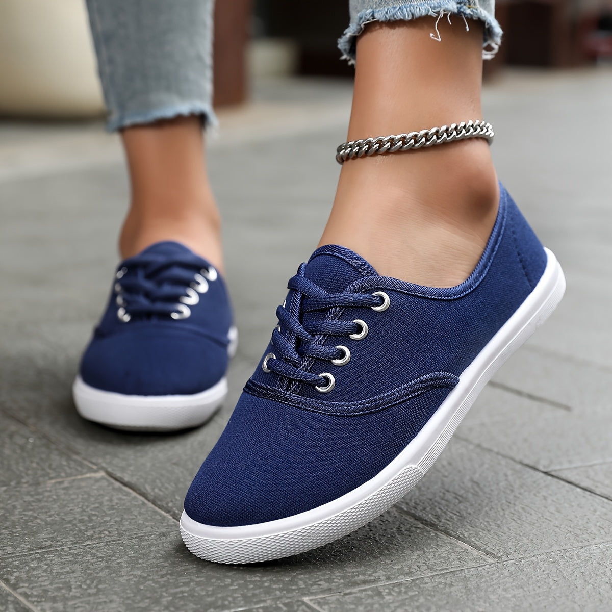 Dam Sneakers Låg Modell Vardag Komfort Urban Stil