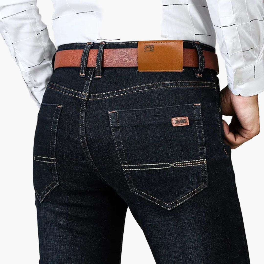 Herr Stretchjeans – Raka Vardagsjeans för Arbete och Fritid