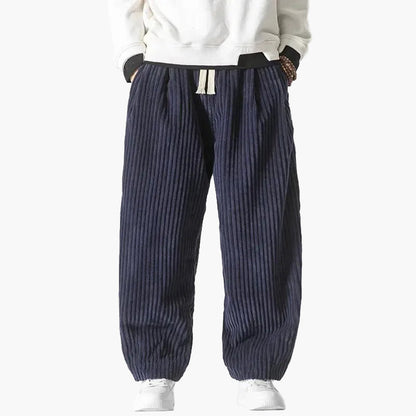 Herrbyxor med breda ben och avslappnad passform – Streetwear för vardag och fritid