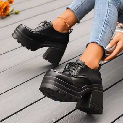 Dam Platform Chunky Oxford Skor för Mode och Vardag
