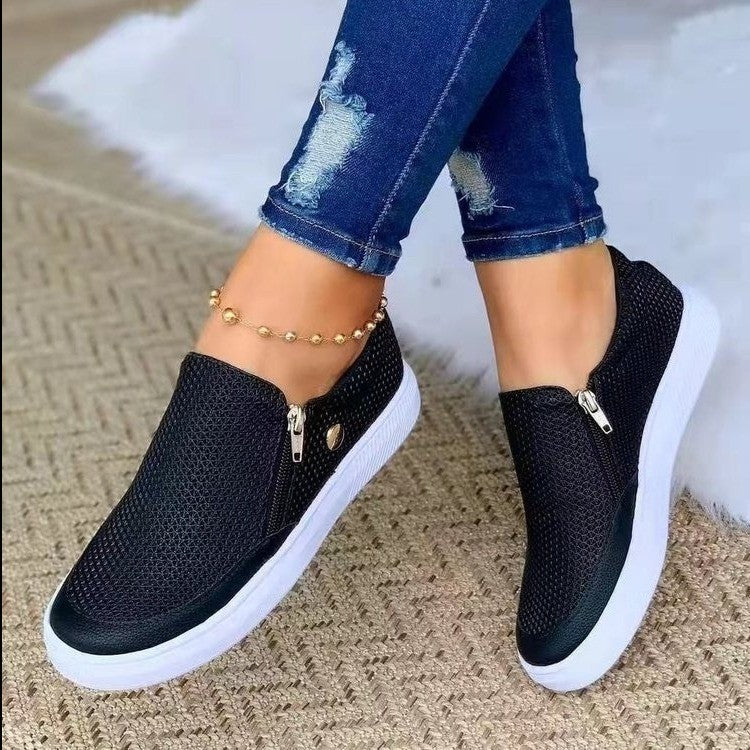 Tanya – Casual Sports Fashion Sneakers med Dragkedja
