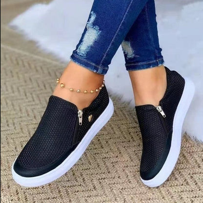 Tanya – Casual Sports Fashion Sneakers med Dragkedja