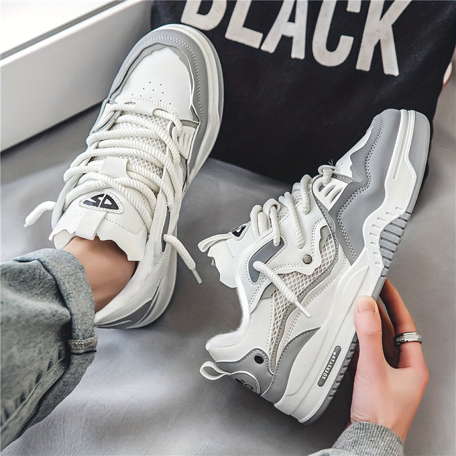 Unisex sneakers med tjock sula och plyschfoder, vinter