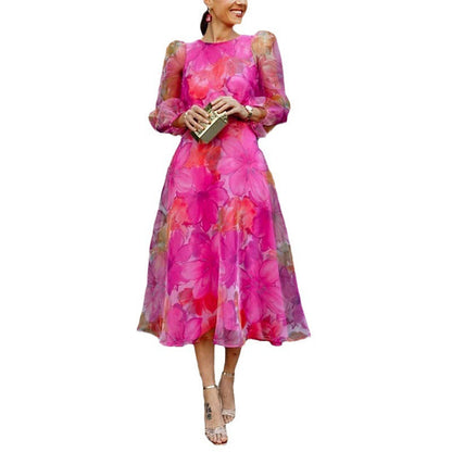 Julia – Sommarens Mode Mesh Blommklänning