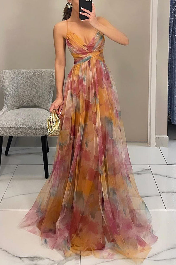 Damklänning Maxiklänning Fest Elegant Blommig Sommarstil