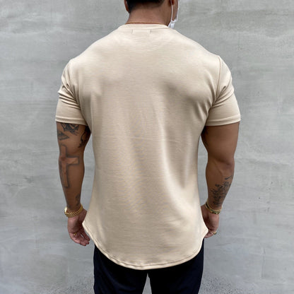 Donald – Amerikansk Slim Fit Muskel Rundad Hem T-shirt med Korta Ärmar