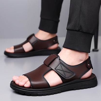 Herrsandaler med robust sula för vardag och fritid – Vintage stil