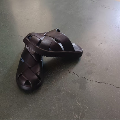 Chunky Damtofflor med Flätad Design och Plattform för Avslappnad Stil