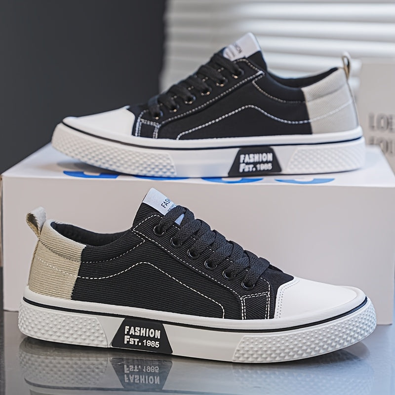 Herr Sneakers Låg Modell Retro Skatestil – Mode och Komfort för Vardagsbruk