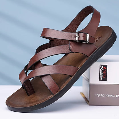 Herr Sandaler – Klassiska Outdoor Sandaler med Spänne för Vandring och Fritid