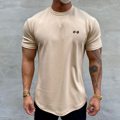Donald – Amerikansk Slim Fit Muskel Rundad Hem T-shirt med Korta Ärmar