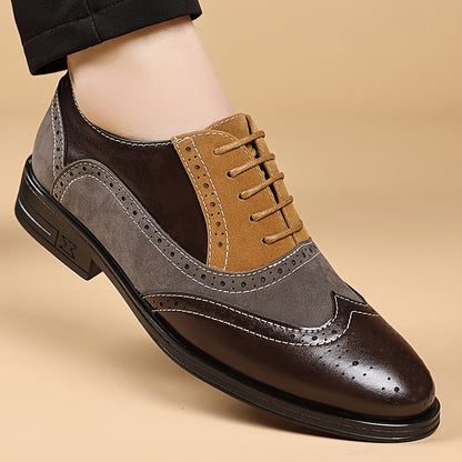 Herr Skor Klassiska Brogue Oxford Snygga Vardagsskor