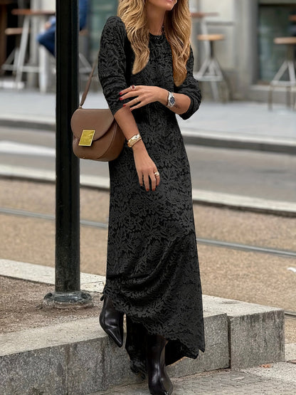 Damklänning Elegant Långärmad Bodycon Mönstrad Fest & Vardag