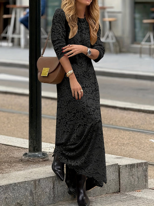 Damklänning Elegant Långärmad Bodycon Mönstrad Fest & Vardag