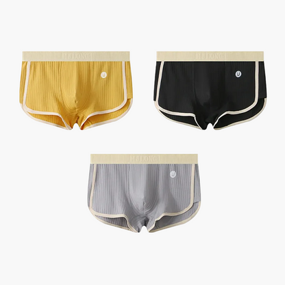 Dam Retro Sportiga Ribbade Trosor 3-pack – Bekväma och Ventilerande Underkläder