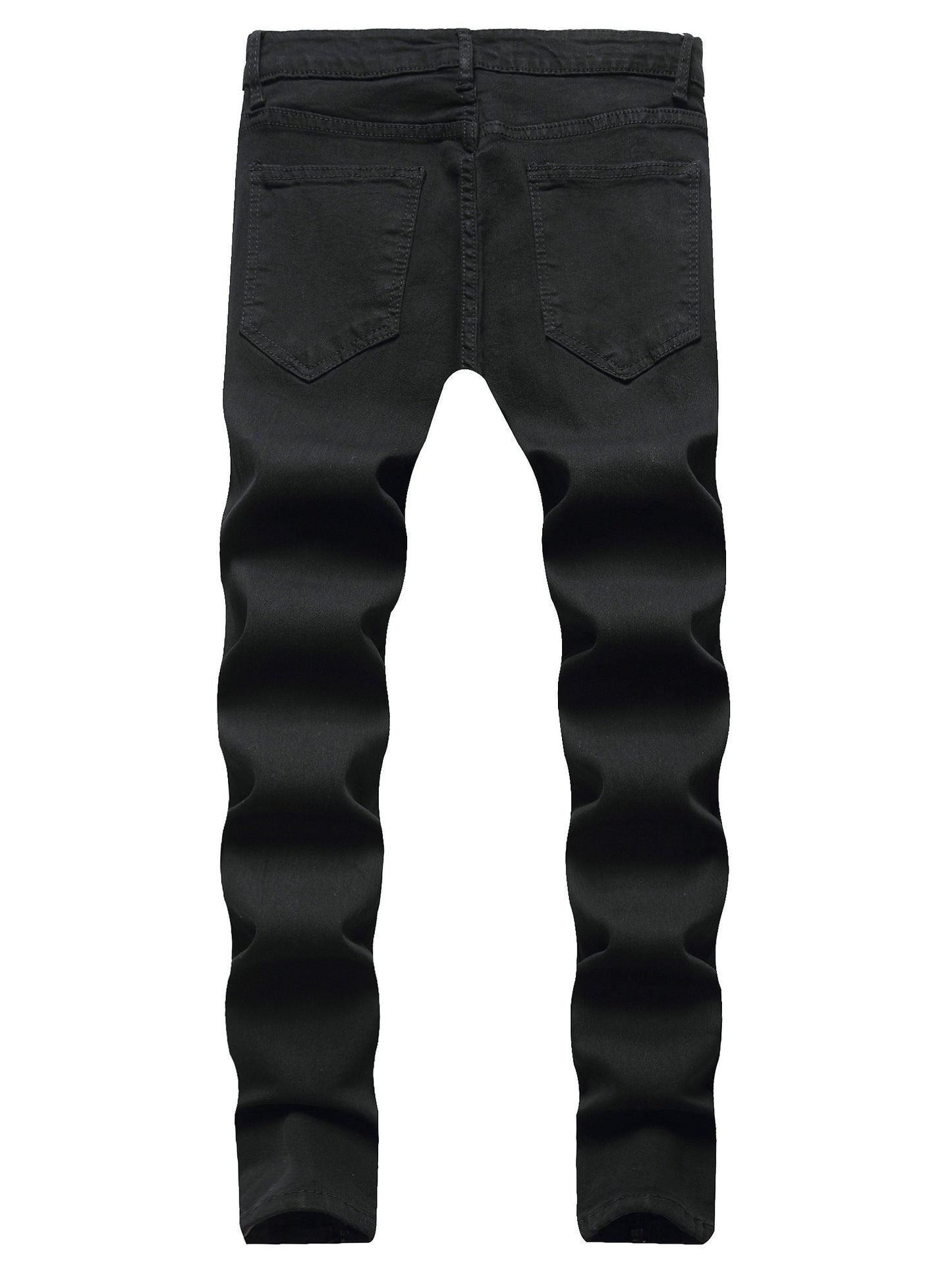 Justin – Slim Fit Rippade Denimjeans i Vitt
