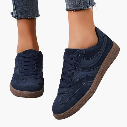 Dam Sneakers Vintage Stil Låga Skor för Vardag och Fritid