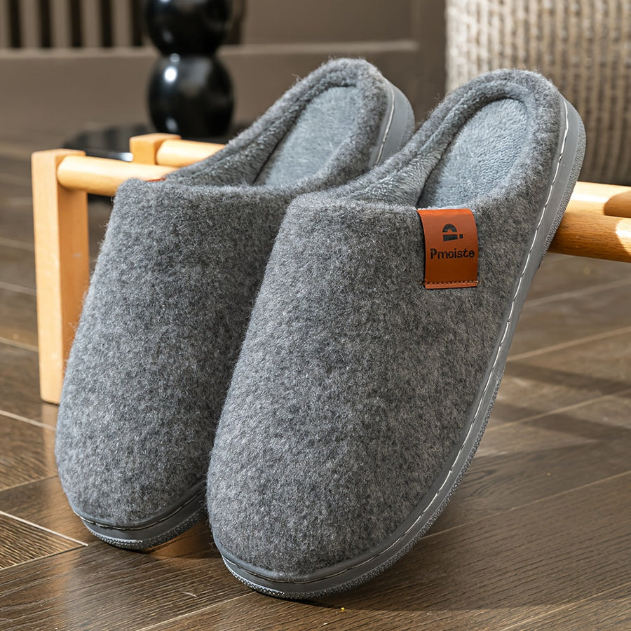 Unisex tofflor, varma hemmatofflor, mjuka innetofflor i svart