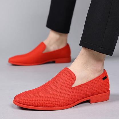 Herr Slip-On Formella Skor för Bröllop och Kontor – Elegant och Bekväm Stil