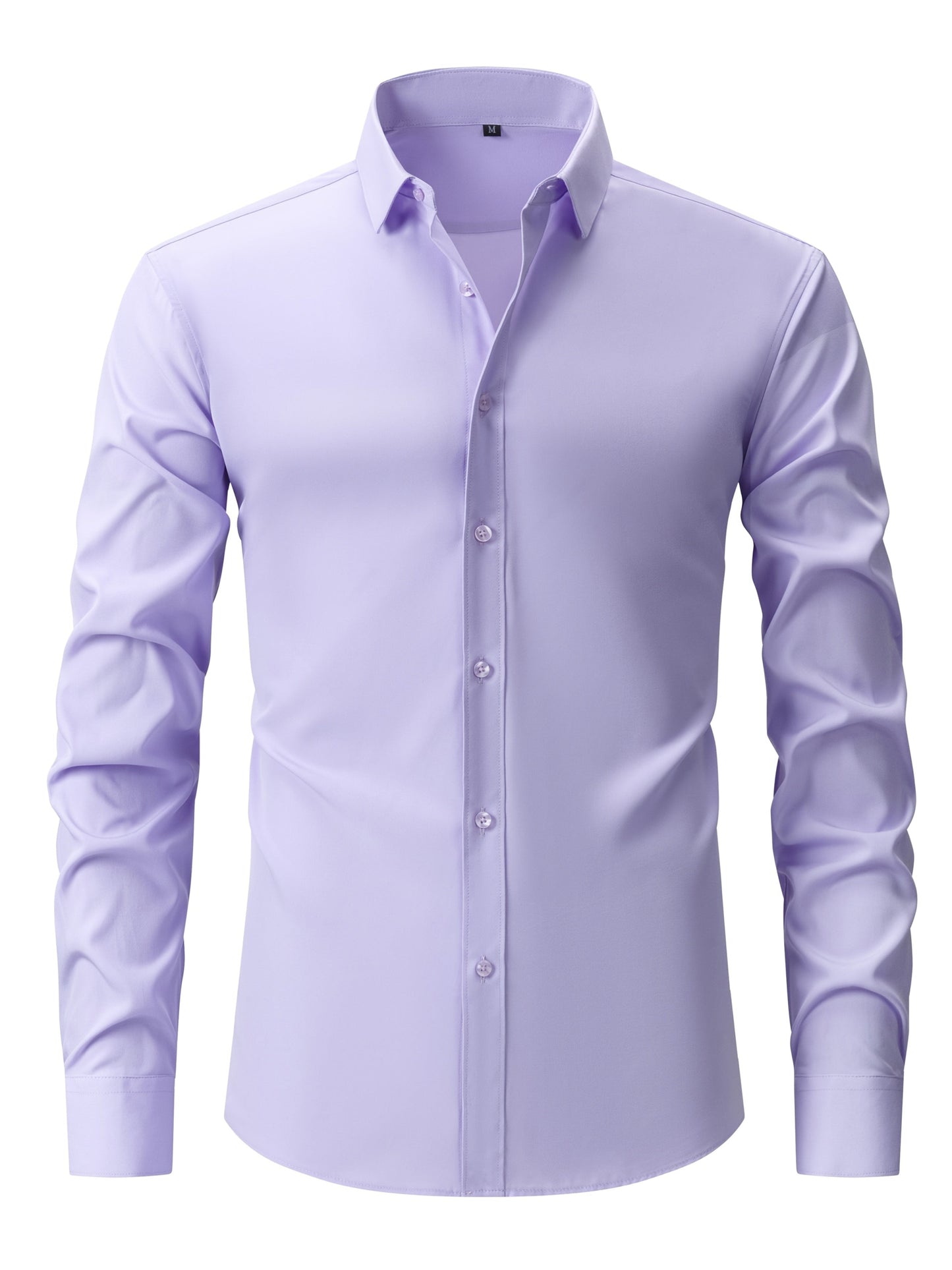 Herrskjorta Elegant Slim Fit Långärmad för Vardagsbruk och Fest