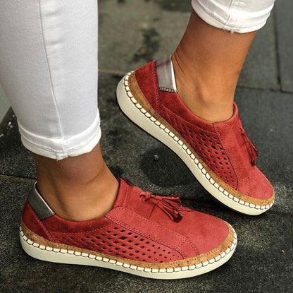 Dam Sneakers Casual Tofsar Låg Klack Bekväma Vardagsskor