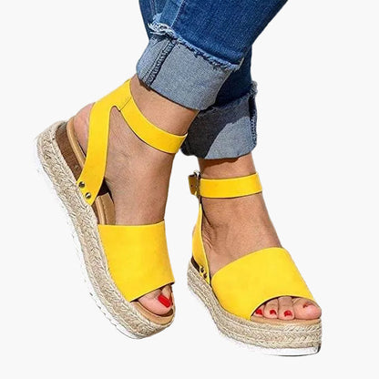 Dam Espadrille Plattformssandal – Trendiga Sommarsandaler för Vardag och Resa