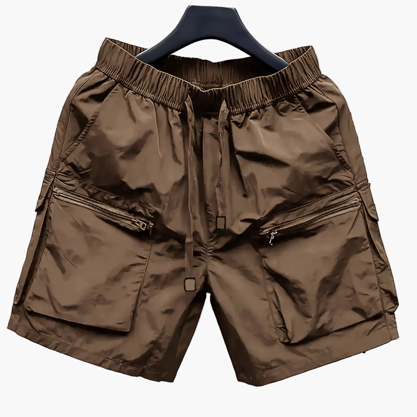 Herrarnas avslappnade cargoshorts med stora fickor och dragkedja – trendig streetwear för vardag och fritid