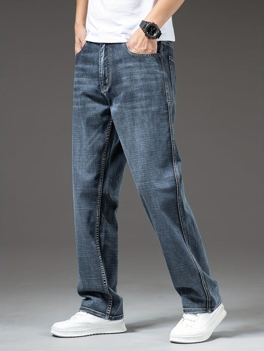 Herrjeans raka ben avslappnad stil för vardag och fritid