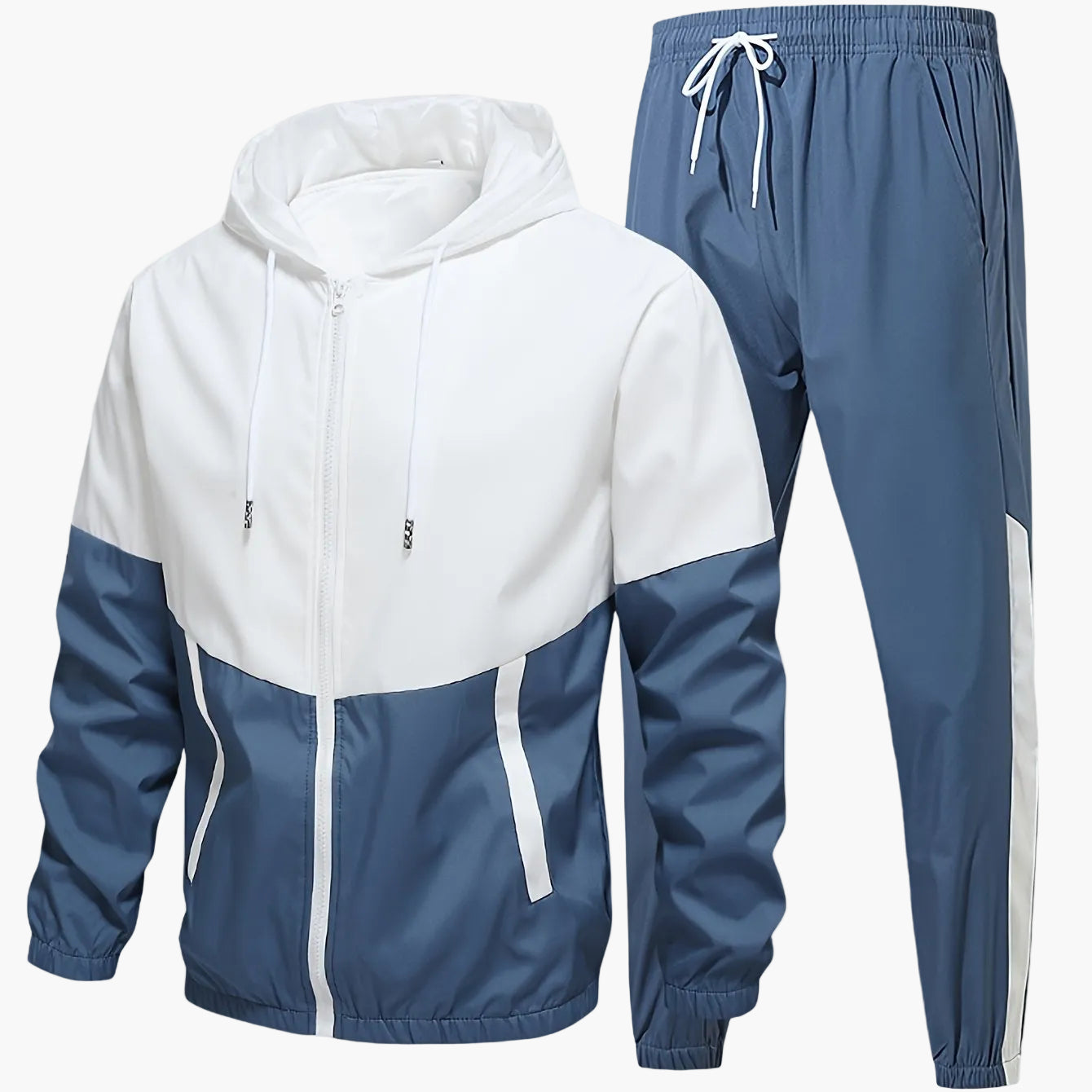 Herr Träningsset Sportig Hoodie och Byxor – Perfekt för Träning och Avslappning