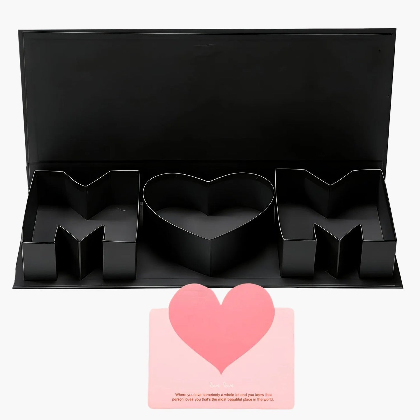 Elegant Presentationsbox för Mors Dag – Hjärtformad och Bokstavsdesign för Kvinnor, Perfekt för Presenter och Dekoration
