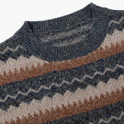 Herrtröja med retro mönster – avslappnad och trendig för höst och vinter