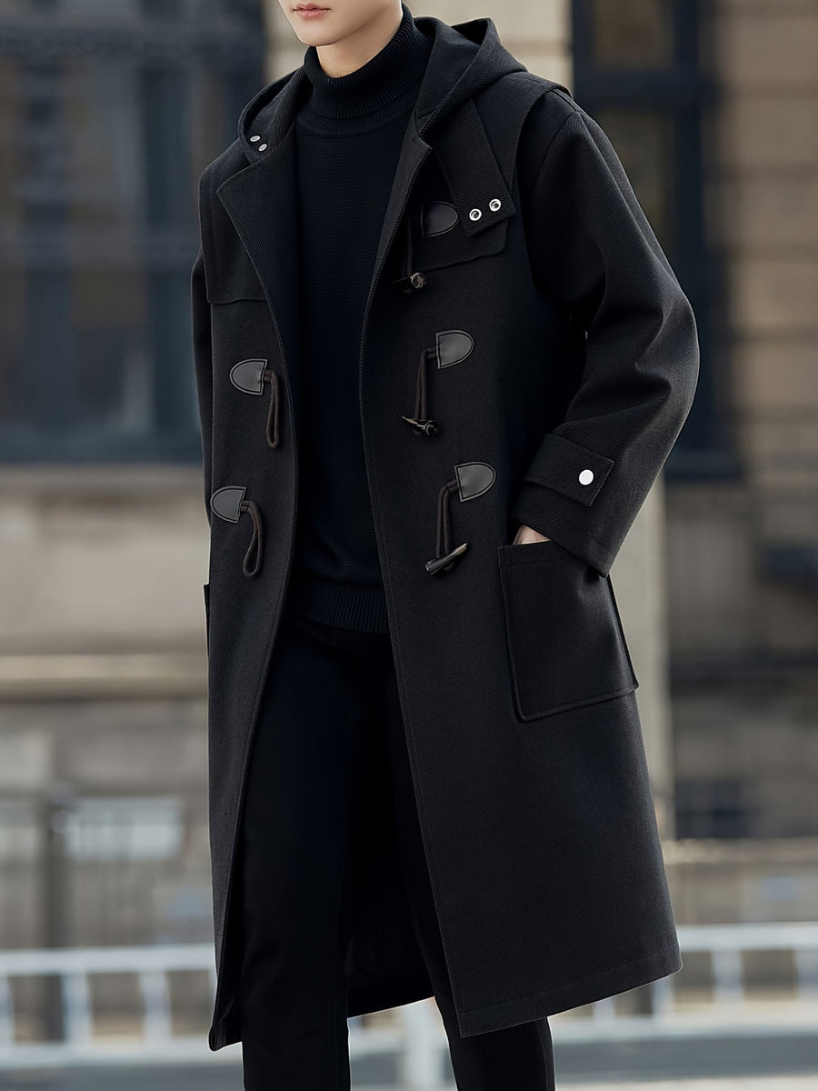 Herr Dufflecoat med Luva och Kneppknäppning