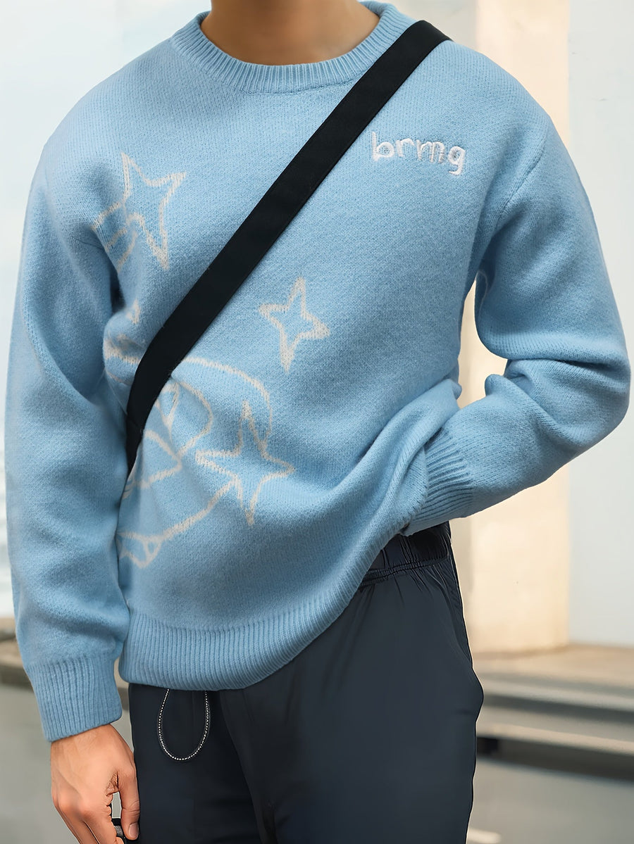 Unisex Tröja med Rymdtema och Stjärnor
