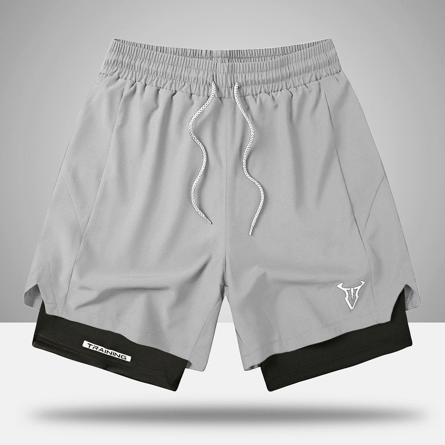 Herr Träningsshorts Sport Regular Fit med Fickor och Geometriskt Mönster