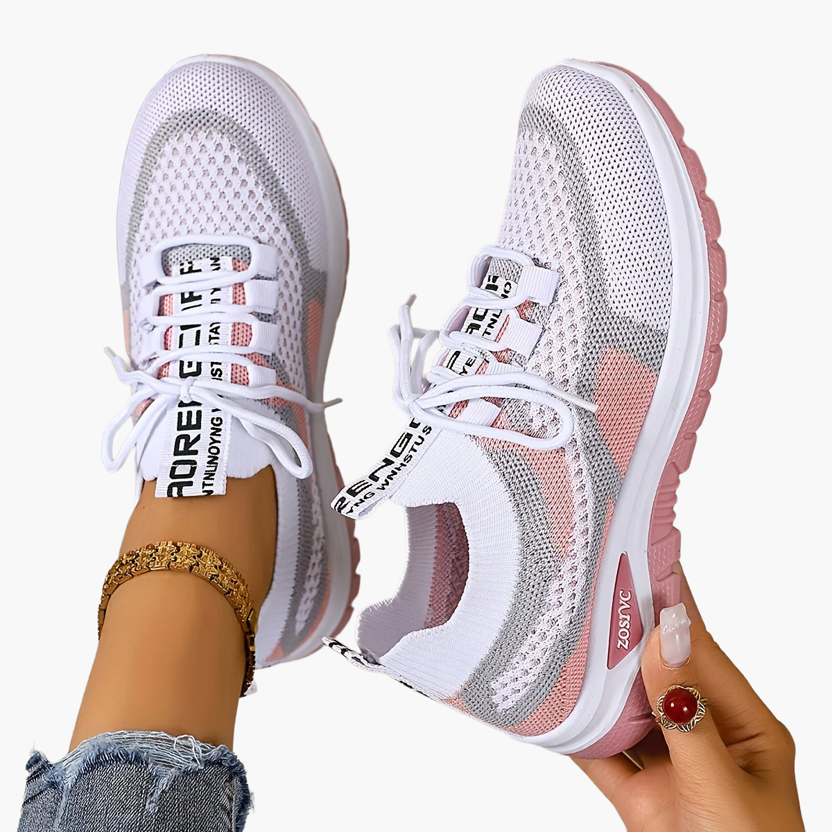 Dam Sneakers Sportiga Promenadskor Vardag Låg Modell