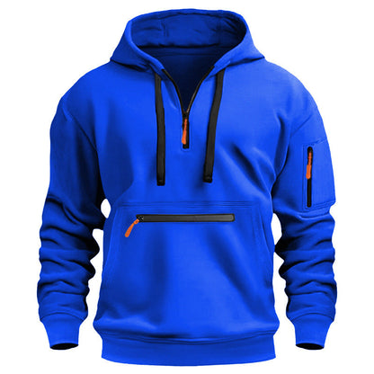 Nils - Praktisk hoodie med flera fickor för herrar