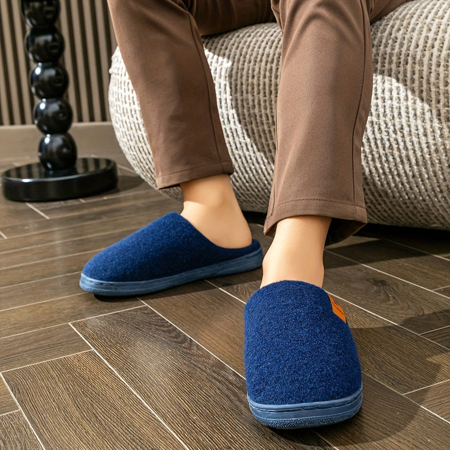 Unisex tofflor, varma hemmatofflor, mjuka innetofflor i svart