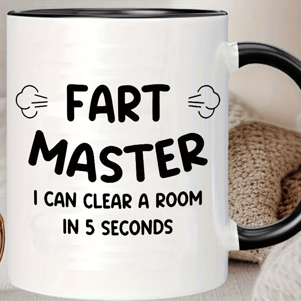 Herrmugg med skämttext – Fart Master – Rolig present till män, kaffemugg med humor för pappa eller pojkvän