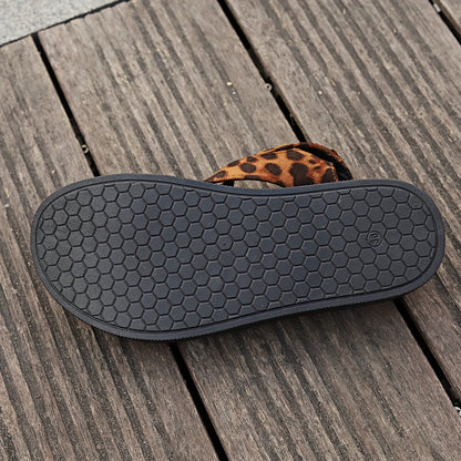 Dam Sandaler med Platåsula och Leopardmönster – Mode och Komfort för Sommaren