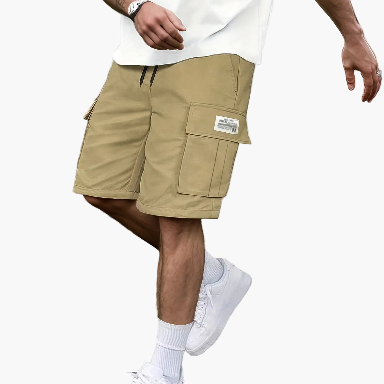 Herr Cargo Shorts Med Fickor – Avslappnad Urban Stil För Vardag och Träning