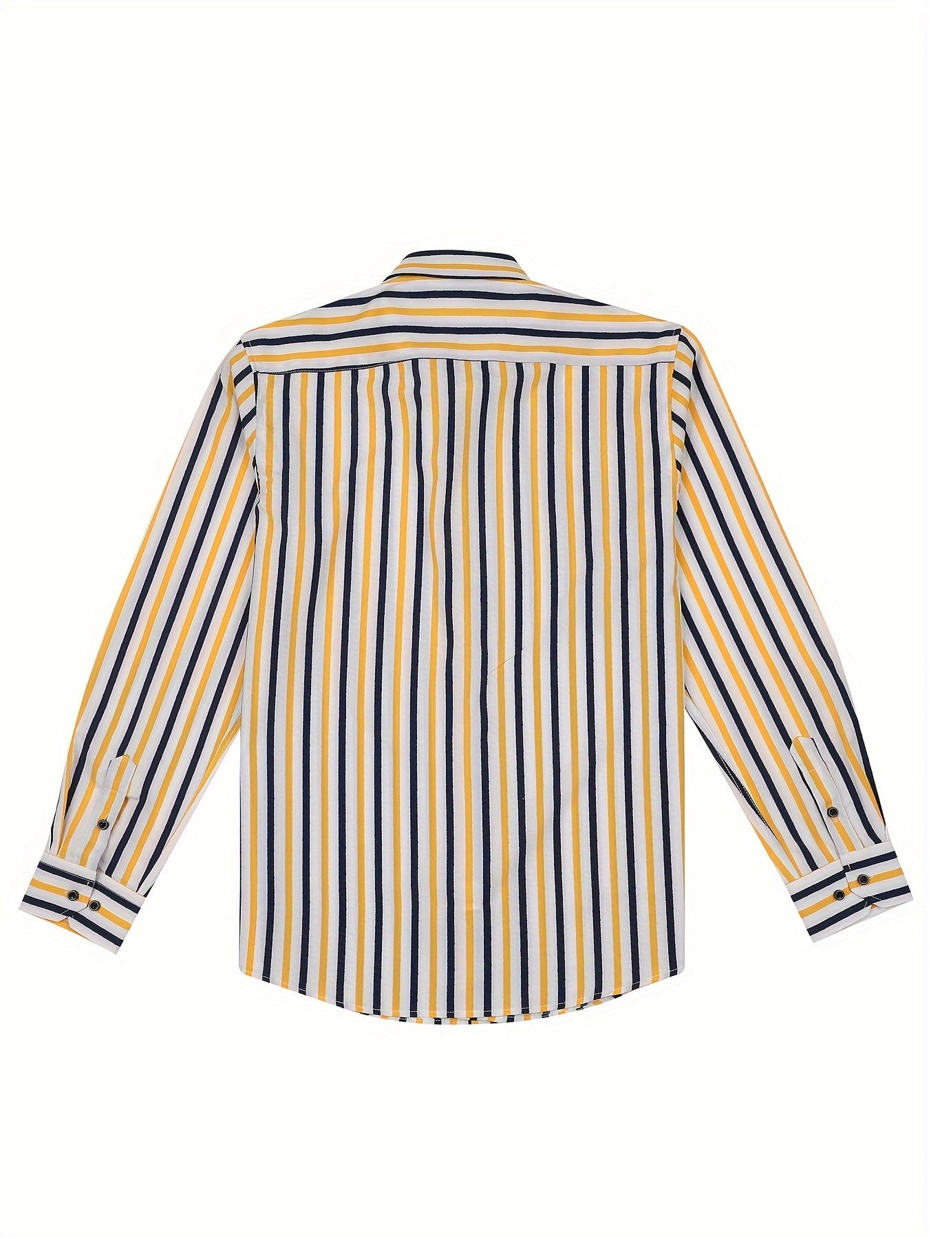 Herrskjorta Slim Fit Randig Stil för Vardagsbruk och Utekvällar