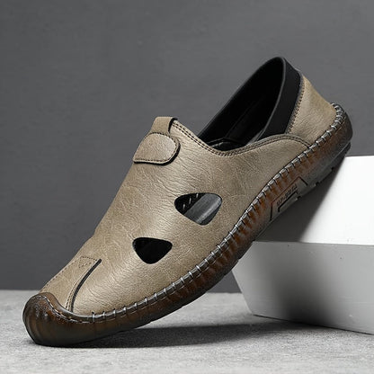 Herrar Casual Slip-On Sandaler med Andningshål – Perfekt för Sommar och Vardag