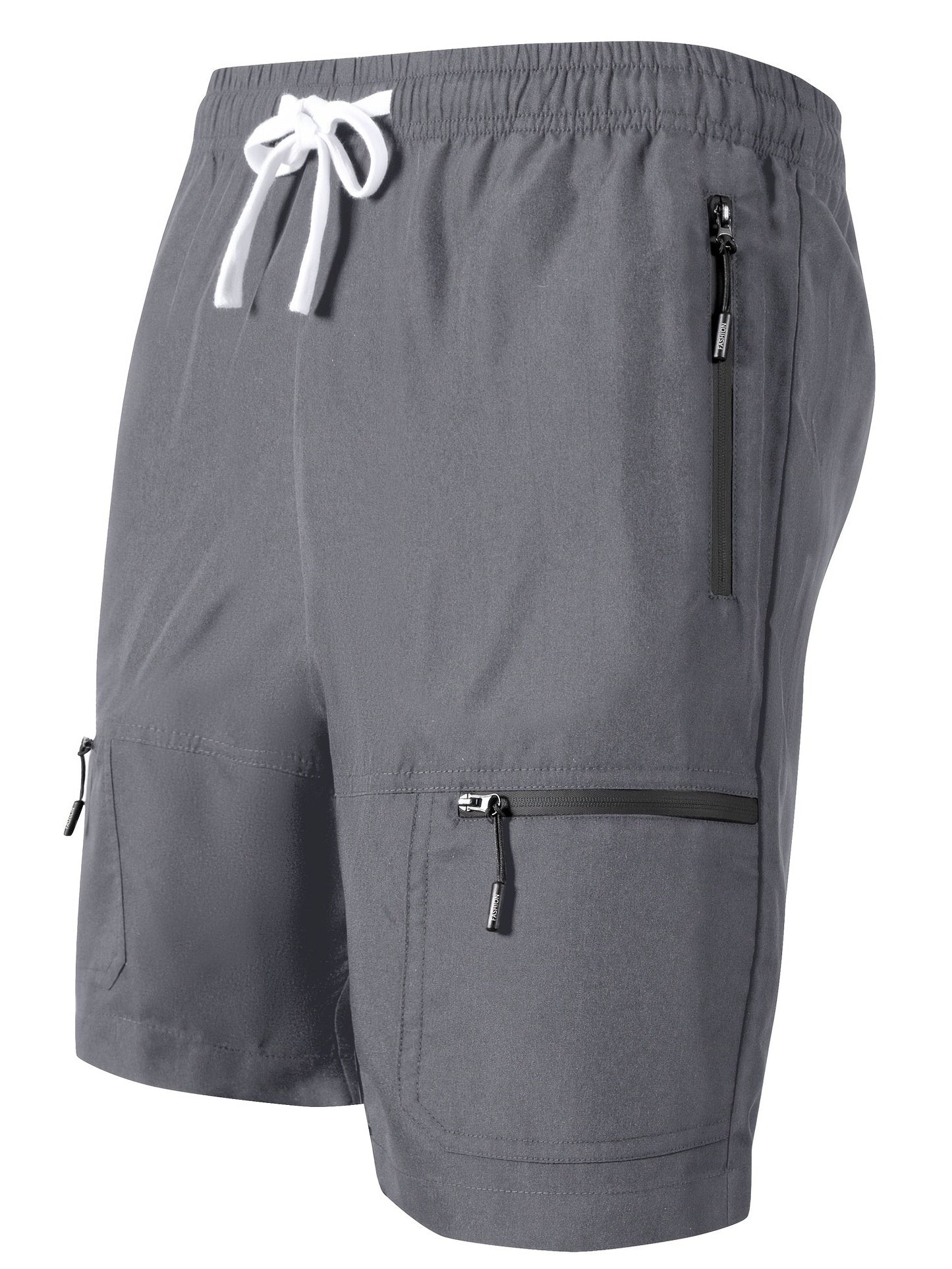 Herrar Sportshorts med Dragkedjefickor – Lösa Träningsshorts för Aktiva