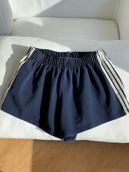 Damers sportiga shorts med avslappnad passform för löpning och fritid