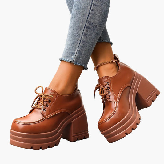 Dam Platform Chunky Oxford Skor för Mode och Vardag