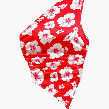 Dam Body One Shoulder Elegant Blommig Stil Perfekt för Vår och Sommar