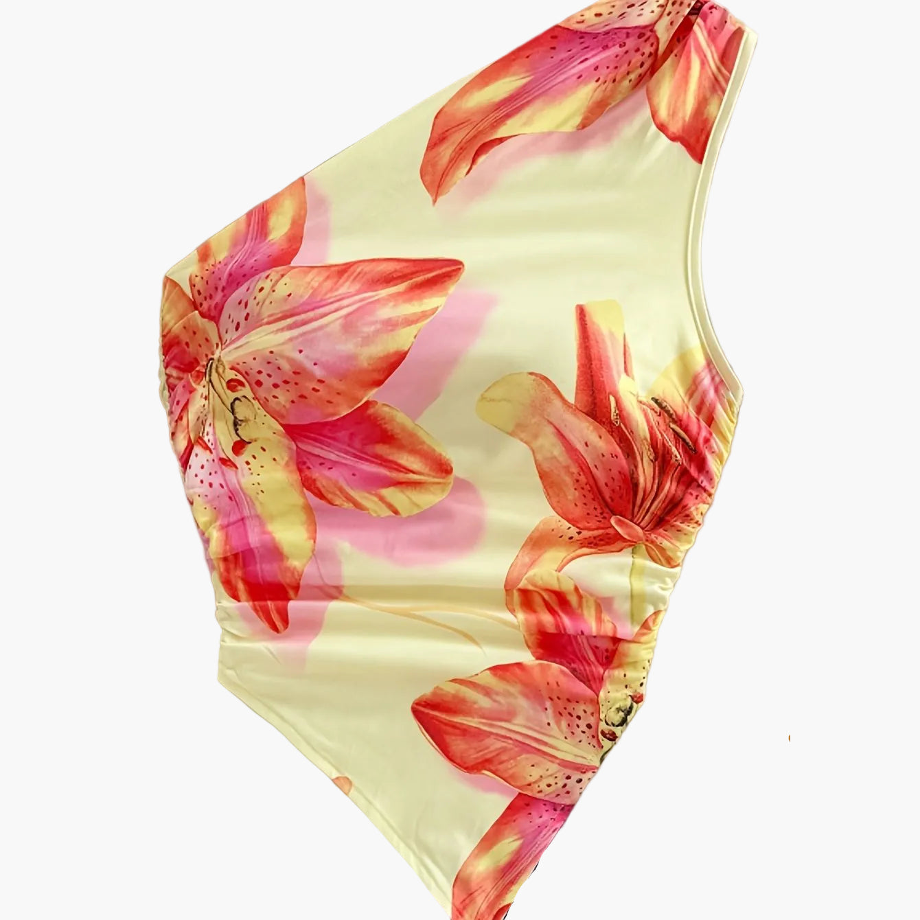 Dam Body One Shoulder Elegant Blommig Stil Perfekt för Vår och Sommar