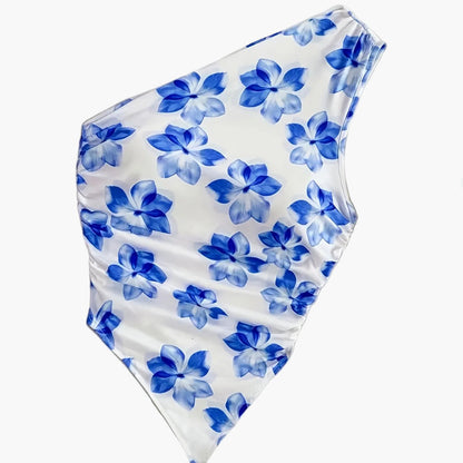 Dam Body One Shoulder Elegant Blommig Stil Perfekt för Vår och Sommar