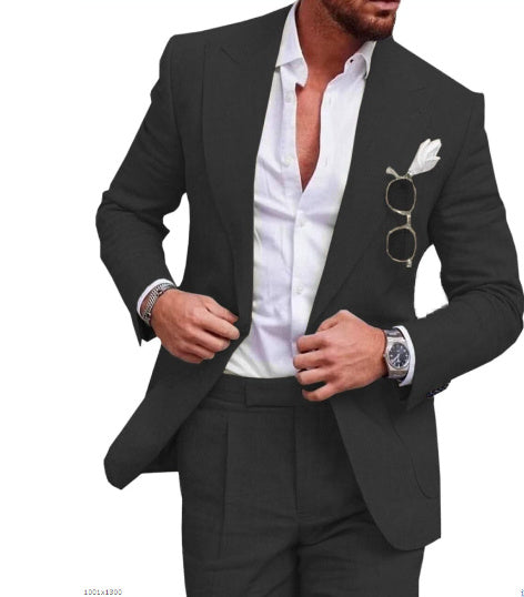 Alfred – Stilig Tvådelad Kostym med Enkelradig Enkelknapp