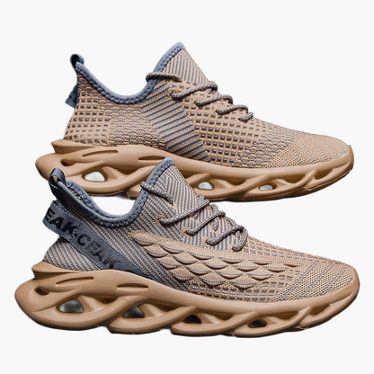 Herr Sneakers Sportiga Löparskor med Modern Design – Bred Passform och Unik Sula